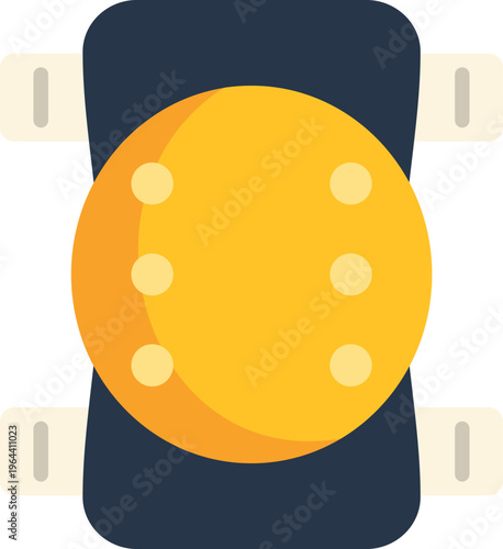 Knee pad protecting joints during rollerblading or other sports with safety equipment