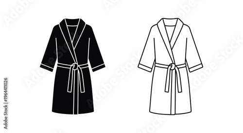 Black and white robe designs Vector