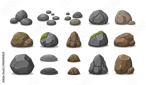 Collection of Collection of various rock stones.