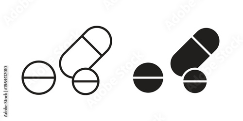Painkiller pills icons vector design template simple and clean