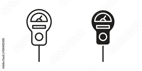 Parking meter icons vector design template simple and clean