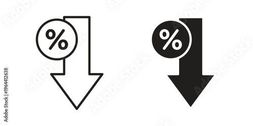 Percent down icons vector design template simple and clean