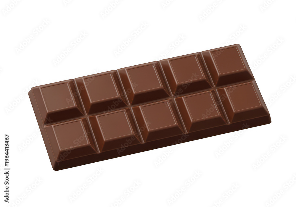 Fototapeta premium Freshly cut chocolate bar with broken pieces on plain surface isolated on transparent background,png,PNG