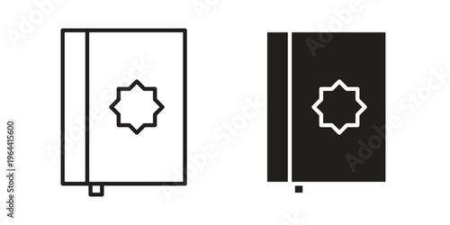 Quran book icons vector design template simple and clean