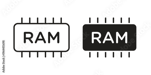 Ram memory icons vector design template simple and clean