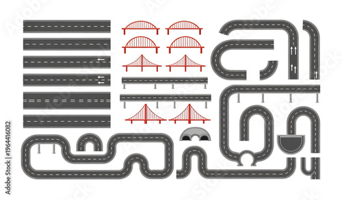 Collection of Road track racing circuit layout design.