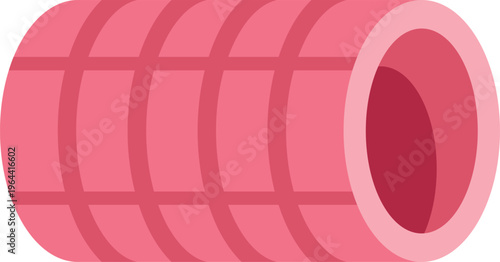 Pink hair roller for styling and creating voluminous curls