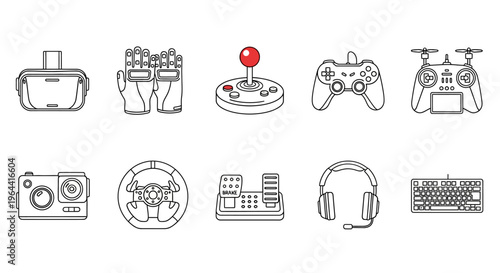 Collection of various gaming devices.