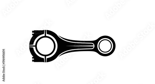 Mechanical connecting rod closeup detail.