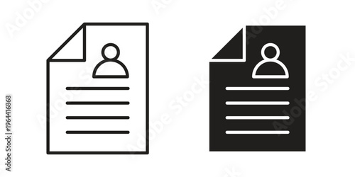 Resume icons vector design template simple and clean