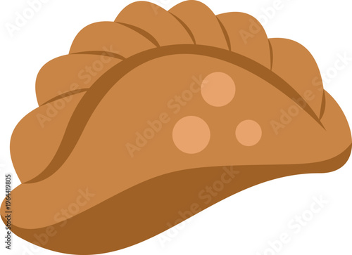 Delicious empanada pastry cartoon icon food concept