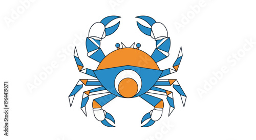 Colorful illustration of a crab.