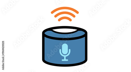Smart Speaker with Microphone Icon.