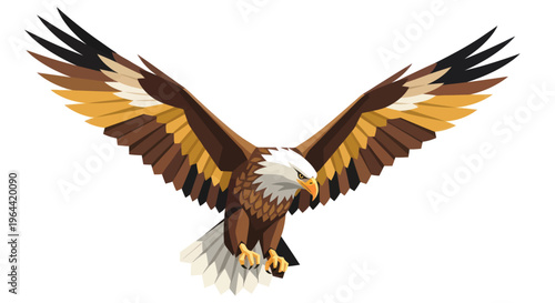 American Bald Eagle in Flight.