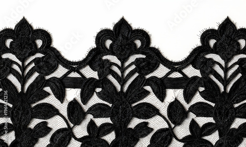 Wallpaper Mural Black lace fabric with floral patterns for Bridal Fashion Week   Torontodigital.ca