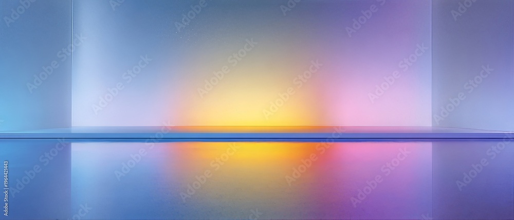 Fototapeta premium Abstract gradient background with vibrant colors and smooth reflections