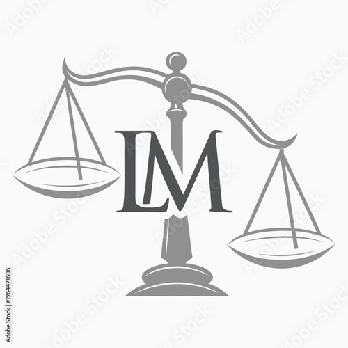 Legal scales justice symbol monochromatic vector with the illustration uses a
