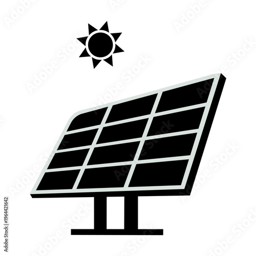 solar panel on a white background