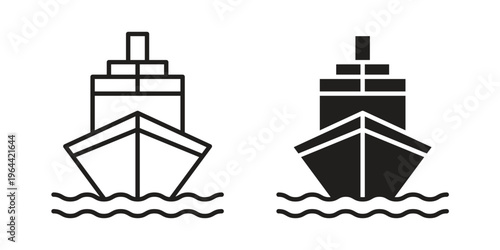 Ship icons vector design template simple and clean