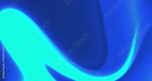 Bright blue background with a smooth green glowing wave, clean gradient, light effect, , noisy texture, banner, backdrop, header, poster, cover design