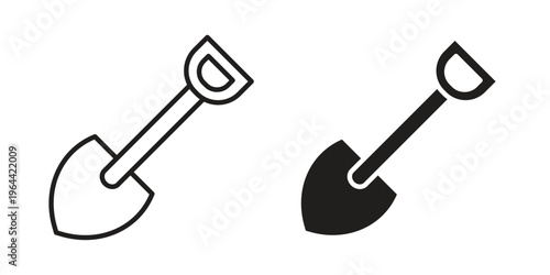 Shovel icons vector design template simple and clean