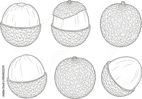 Evolutionary stages of a spherical object with surface texture and structural modifications