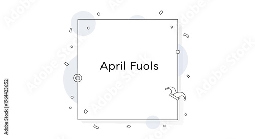 A colorful April Fools Day social media template with a fun, clean design and large copy space for a prank campaign on a white background