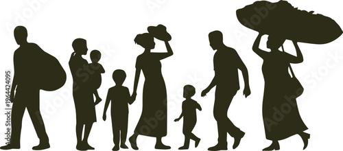 group of people at shoreline with surfboard and travel bags