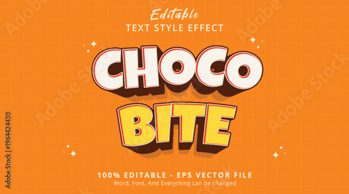 Choco bite editable text effect