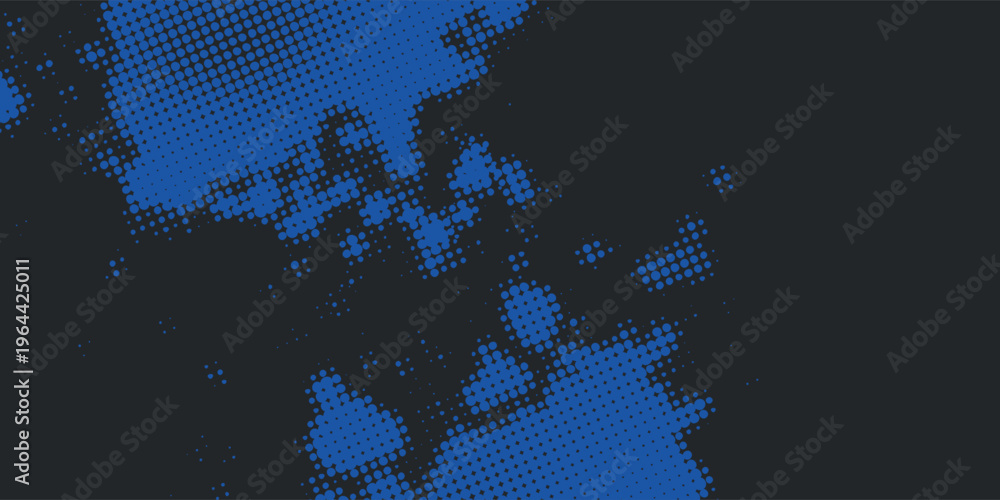 Obraz premium sports background, banner design in blue and black with pointed shapes and empty space. brush stroke pattern