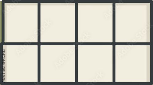 Black Window Pane Grid.