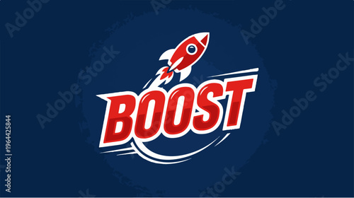 Boost Rocket Logo Design.