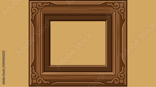Brown Wooden Picture Frame.