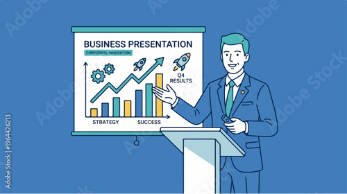 Businessman Giving Presentation.