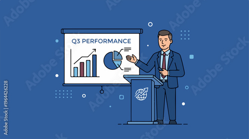 Businessman Giving Presentation.