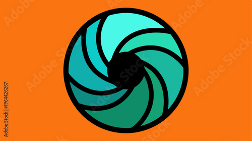 Camera Lens Icon Graphic Design.