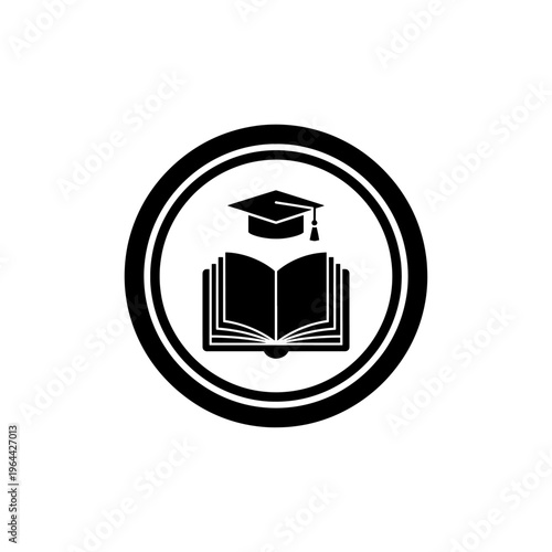 Book icon vector illustration in library style