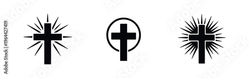 Set of black fire, gas burner, and oil icons