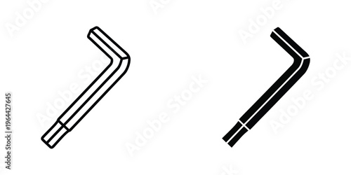 Two different views of an elbow pipe joint in black and white diagram style