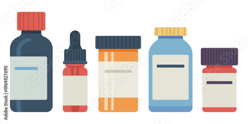 Medicine bottle vector