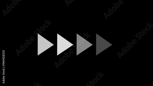 Fast forward white symbols icon symbol.on Black Background and features 4k Animation video