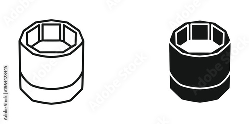 Hexagonal socket head cap screws with different shaft styles displayed side by side