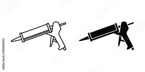 Comparison of a traditional and a modern caulking gun design