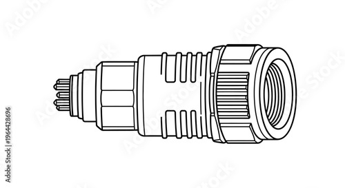 Detailed Industrial Metal Connector Closeup.