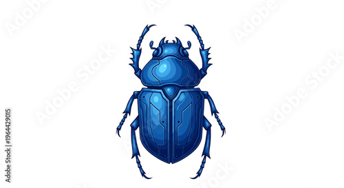 Large Blue Beetle Insect Macro.