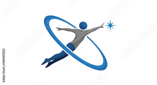 Person jumping with arms outstretched freely.