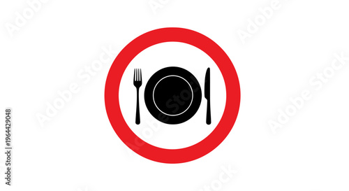 No eating or food sign symbol.