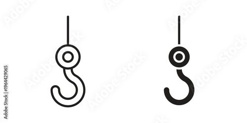 Winch hook icons vector design template simple and clean