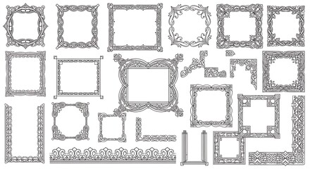 Elegant Frame Collection - Decorative Border Designs for Various Projects.