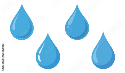 Blue water drops blue drops tear drops liquid transparent background